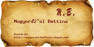 Mogyorósi Bettina névjegykártya