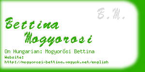 bettina mogyorosi business card